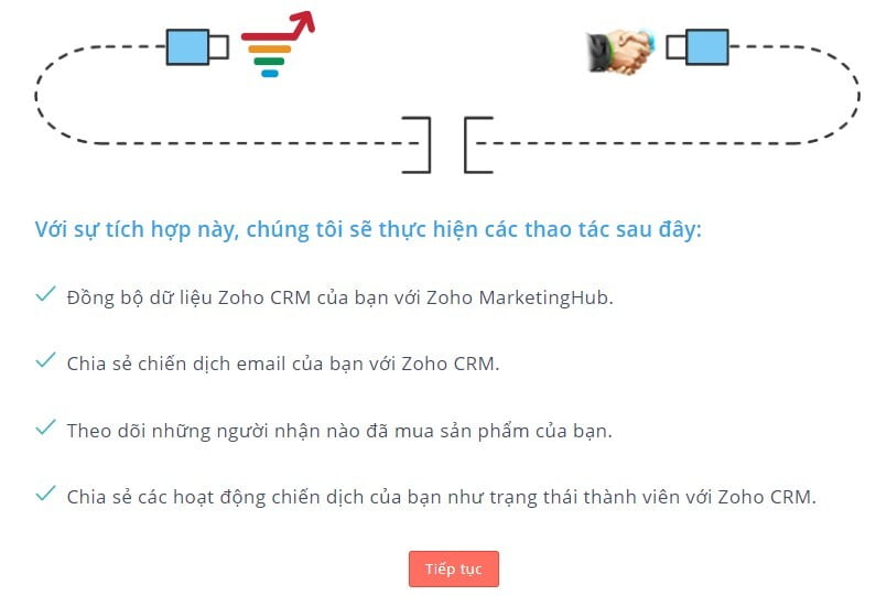 Đồng bộ dữ liệu từ Zoho CRM sang Zoho Marketing Hub